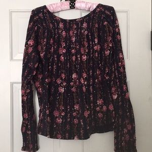 Lucky Brand floral long sleeve shirt